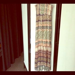 Strapless maxi dress